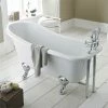 Nuie Kensington 1500 X 730mm Small Roll Top Slipper Bath Inc. Chrome Legs -Nuie Sales Store 1500 Luxury Slipper Freestanding Bath with Chrome Leg Set prod