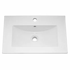 Nuie 600mm Minimalist Ceramic Inset Basin - BAS010