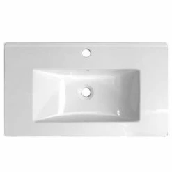 Nuie 800mm Minimalist Ceramic Inset Basin - BAS011