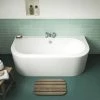 Nuie Shingle 1700mm Double Ended Back To Wall Bath With Panel - BSG003