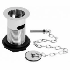 Nuie Basin Waste With Brass Plug And Link Chain - Chrome - E353