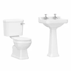 Nuie Carlton 4-Piece Traditional 2TH Bathroom Suite - 560mm Basin -Nuie Sales Store CAR04 n d5 460