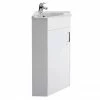 Nuie Floor Mounted Corner Vanity Unit - Gloss White - 555mm With Chrome Handle - CU001 -Nuie Sales Store CU001 np