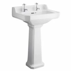 Nuie Carlton 4-Piece Traditional 2TH Bathroom Suite - 560mm Basin -Nuie Sales Store Carlton 4 Piece Traditional 2TH Bathroom Suite 560mm Basin d2 460
