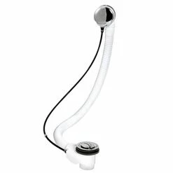 Nuie Extended Bath Pop Up Waste & Overflow - Chrome - EA333