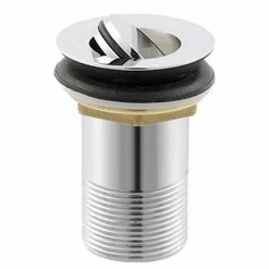 Nuie Unslotted Flip Top Basin Waste - Chrome - ER02