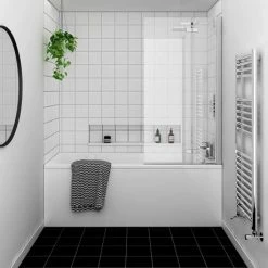 Nuie Square Hinged With Fixed Panel Screen Linton Shower Bath -Nuie Sales Store ERSS1LINTON d3 460