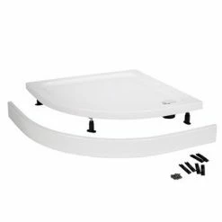 Nuie Easy Plumb Shower Tray Panel And Leg Set (1200 X 900 Curved Panel) - LEGD