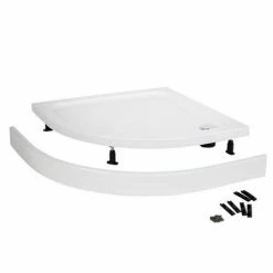 Nuie Easy Plumb Shower Tray Panel And Leg Set (1200 X 1000 Curved Panel) - LEGB
