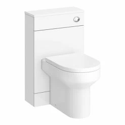 Nuie Harmony Gloss White BTW WC Unit With Cistern + Soft Close Seat W500 X D200mm