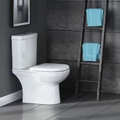 Nuie Lawton Close Coupled Toilet With Soft Close Seat -Nuie Sales Store LAW CCWC d1 460