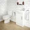 Nuie Melbourne Close Coupled Toilet Incl. 420 Cabinet + Basin Set