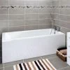 Nuie Linton Square 1700 X 700 Single Ended Acrylic Bath With Waste + Front Panel -Nuie Sales Store NBA409 EK321 F782 n p