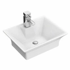 Nuie Rectangular 480 X 380mm Ceramic Flared Counter Top Basin - NBV005 -Nuie Sales Store NBV005 detail2 460