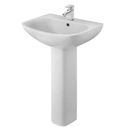 Nuie Ava 545mm 1TH Basin & Pedestal - NCG400 3 Nuie Ava 545mm 1TH Basin & Pedestal - NCG400