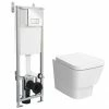 Nuie Cambria Wall Hung Toilet With Dual Flush Concealed Cistern + Wall Hung Frame -Nuie Sales Store NCR340 XTY005 np1