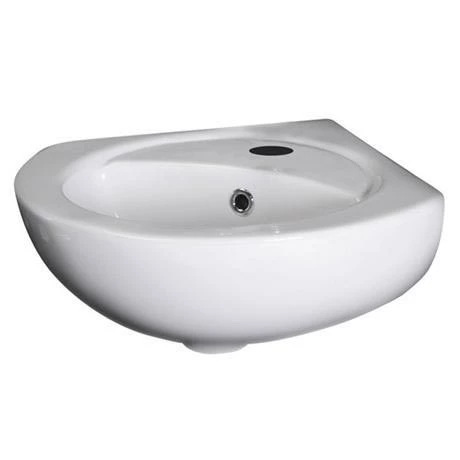 Nuie Corner Wall Hung Basin - 1 Tap Hole - NCU862 4 Nuie Corner Wall Hung Basin - 1 Tap Hole - NCU862 - Image 2