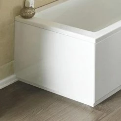 Nuie Gloss White MDF Bath End Panel