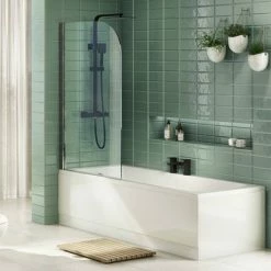 Nuie Curved Top Straight Hinged Linton Shower Bath -Nuie Sales Store NSS3LINTON d5 460