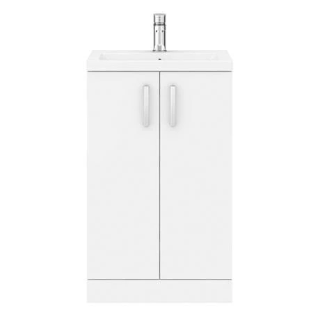 Nuie Pallas 500 Modern Gloss White Floor Standing Vanity Unit 5 Nuie Pallas 500 Modern Gloss White Floor Standing Vanity Unit - Image 4