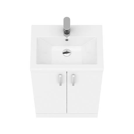 Nuie Pallas 500 Modern Gloss White Floor Standing Vanity Unit 7 Nuie Pallas 500 Modern Gloss White Floor Standing Vanity Unit - Image 6