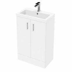 Nuie Pallas 500 Modern Gloss White Floor Standing Vanity Unit 10 Nuie Pallas 500 Modern Gloss White Floor Standing Vanity Unit -Nuie Sales Store PAL006E D2 460