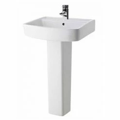Nuie - Ambrose 4 Piece Bathroom Suite - CC Toilet & 1TH Basin W Pedestal - 2 X Basin Size Options -Nuie Sales Store PREM AMBR 4PC D3 375