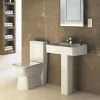 Nuie - Ambrose 4 Piece Bathroom Suite - CC Toilet & 1TH Basin W Pedestal - 2 X Basin Size Options -Nuie Sales Store PREM AMBR 4PC P