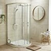 Nuie Pacific D-Shape Shower Enclosure Inc. Shower Tray + Waste -Nuie Sales Store Pacific D Shape Shower Enclosure p