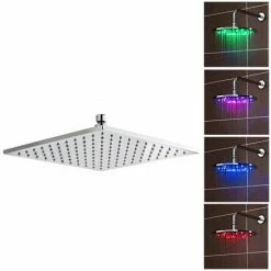 Nuie - 300mm Square LED Fixed Shower Head - STY072