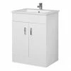 Nuie Cardinal Minimalist Gloss White Vanity Unit W600 X D400mm - VTMW600 -Nuie Sales Store Premier Cardinal Minimalist Gloss White Vanity Unit W600 x D400mm VTMW600 p