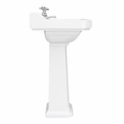 Nuie Carlton Traditional Basin + Pedestal (2 Tap Hole - Various Sizes) -Nuie Sales Store Premier Carlton Traditional Basin with Pedestal n d2 460