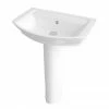 Nuie Clara Basin & Full Pedestal - 1 Tap Hole -Nuie Sales Store Premier Clara Basin Full Pedestal p