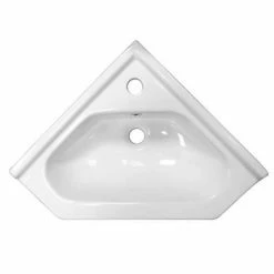 Nuie High Gloss White Corner Cabinet Vanity Unit With Basin - VTCW001 -Nuie Sales Store Premier High Gloss White Corner Cabinet Vanity Unit with Basin VTCW001 d1 460