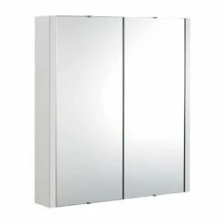 Nuie Minimalist 2-Door Bathroom Mirror Cabinet (Width 617mm) VTY052