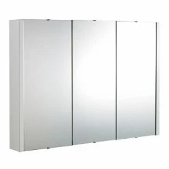 Nuie Minimalist 3-Door Bathroom Mirror Cabinet (Width 900mm) VTY055