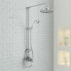 Nuie Victorian Exposed Valve Inc. Riser Kit, Diverter, 12 Inch Shower Rose + Handset