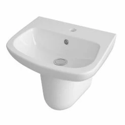 Nuie Renoir Compact Basin & Semi Pedestal - 1 Tap Hole -Nuie Sales Store RSP d1 460
