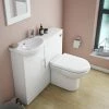 Nuie Sienna W920 X D200mm High Gloss White Vanity Unit Cloakroom Suite + D-shaped Pan 2 Nuie Sienna W920 X D200mm High Gloss White Vanity Unit Cloakroom Suite + D-shaped Pan -Nuie Sales Store SIE001 VTY prod
