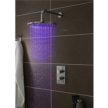 Nuie - 300mm Round LED Fixed Shower Head - STY071 4 Nuie - 300mm Round LED Fixed Shower Head - STY071 - Image 2
