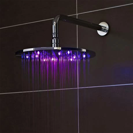 Nuie - 300mm Round LED Fixed Shower Head - STY071 5 Nuie - 300mm Round LED Fixed Shower Head - STY071 - Image 3