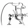 Nuie Traditional 3/4" Cranked Bath Shower Mixer - Chrome - IJ329 -Nuie Sales Store Traditional Cranked Bath Shower Mixer IJ329 Medium