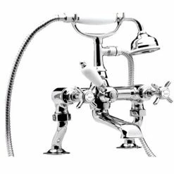 Nuie Traditional 3/4" Cranked Bath Shower Mixer - Chrome - IJ329