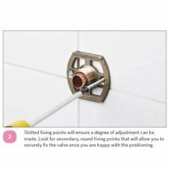 Nuie Fast-Fit Bracket For Bar Thermostats - A315 -Nuie Sales Store Ultra Chrome Wall Mounted Fixings A315 2 375