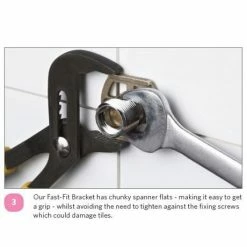 Nuie Fast-Fit Bracket For Bar Thermostats - A315 -Nuie Sales Store Ultra Chrome Wall Mounted Fixings A315 3 375