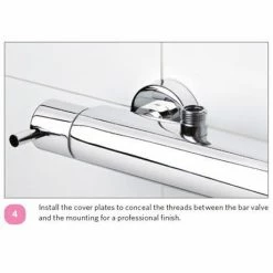 Nuie Fast-Fit Bracket For Bar Thermostats - A315 -Nuie Sales Store Ultra Chrome Wall Mounted Fixings A315 4 375