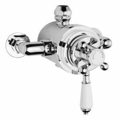 Nuie Traditional Dual Exposed Thermostatic Shower Valve - Chrome - ITY309