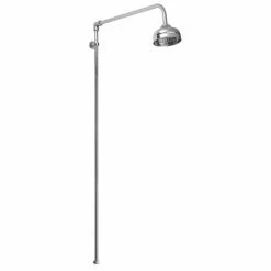 Nuie Traditional Shower Rigid Riser Kit With Swivel - Chrome