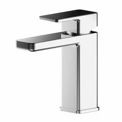 Nuie Windon Chrome Mono Basin Mixer With Push Button Waste - WIN305