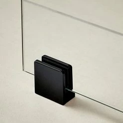 Nuie Hudson Reed Matt Black Wetroom Screen Support Foot - WRSF008